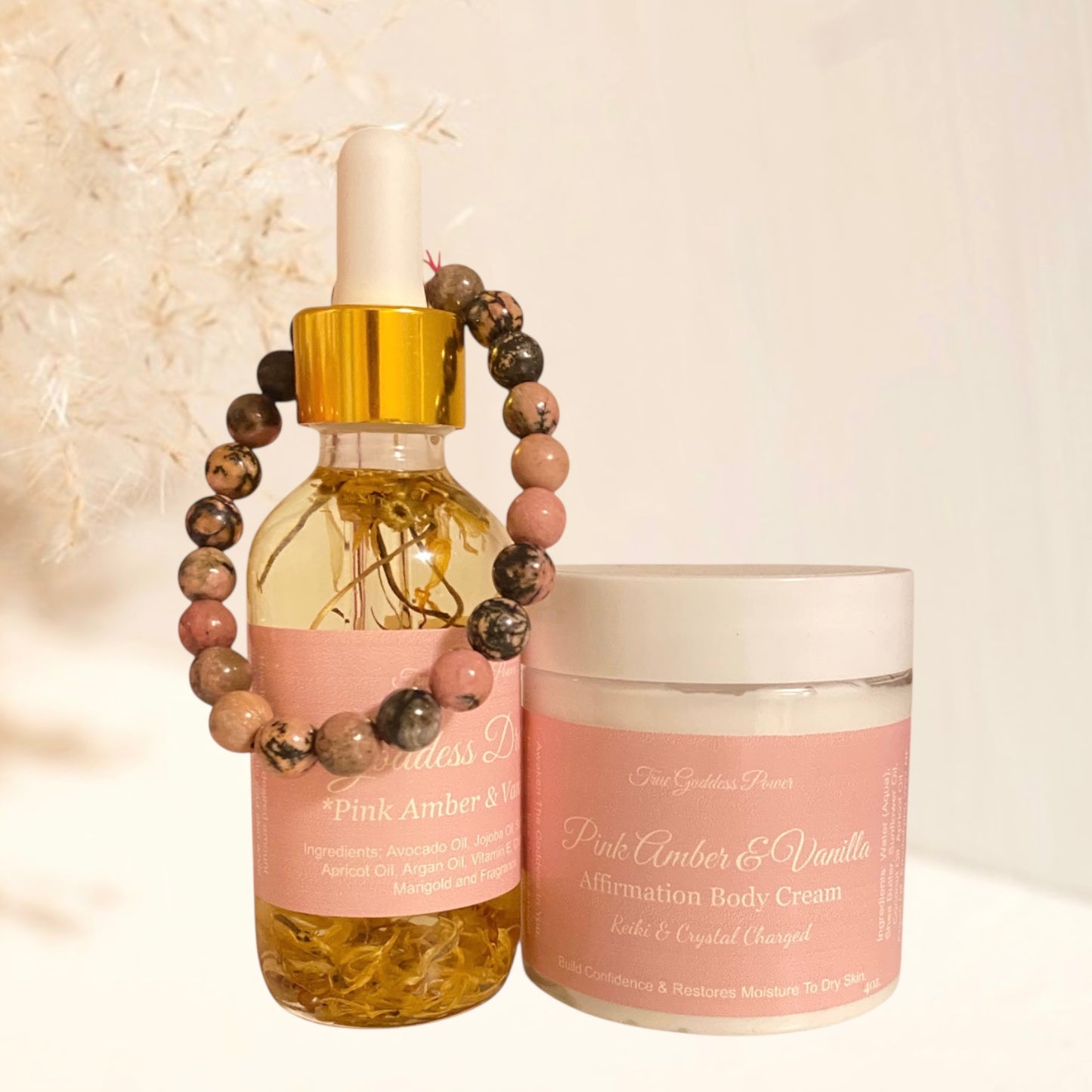 Pink Amber & Vanilla Affirmation ￼Bundle