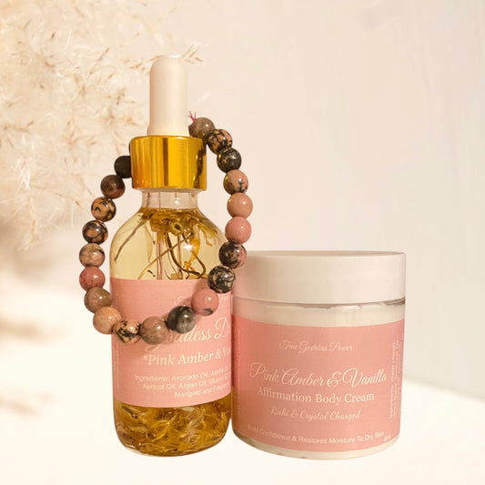 Pink Amber & Vanilla Affirmation ￼Bundle